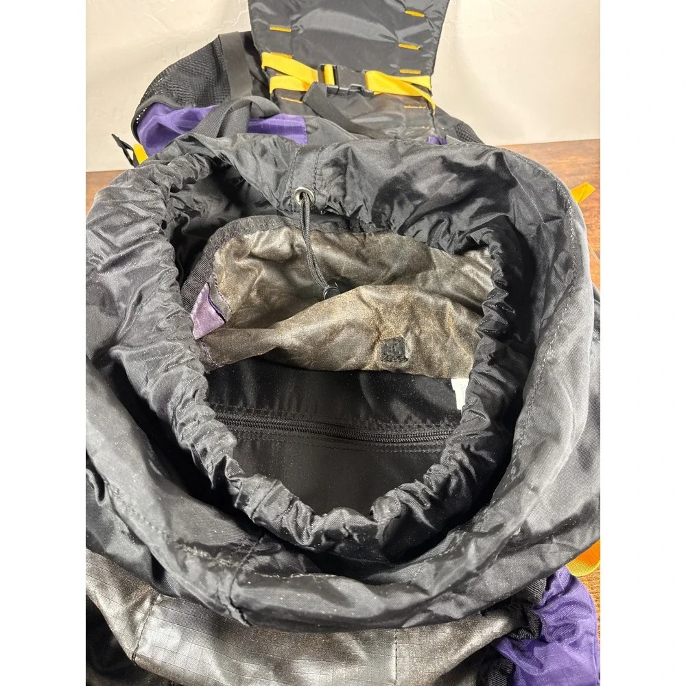 Vintage‎ Kelty Tornado Internal Frame Backpack Purple Black Yellow Hiking Pack